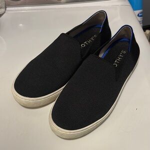Rothy's Black and White Loafers Slip-Ons